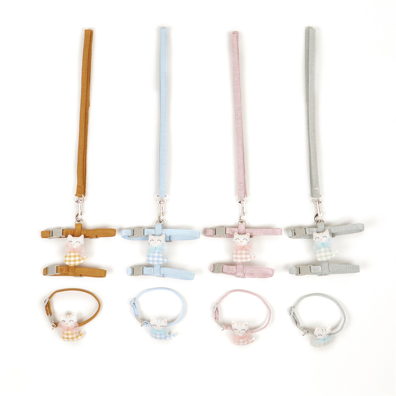 Transfronterizo nuevo gato cuerda de tracción en forma de I traje de correa de pecho ajustable anti-rotura gato cuerda de tracción al por mayor