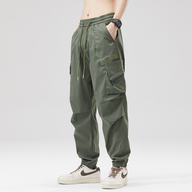 Tooling Pants Men's Spring and Summer Trendy Brand Loose Leg-toe Casual Trousers for Boys Teenagers Trendy All-match Sports Pants