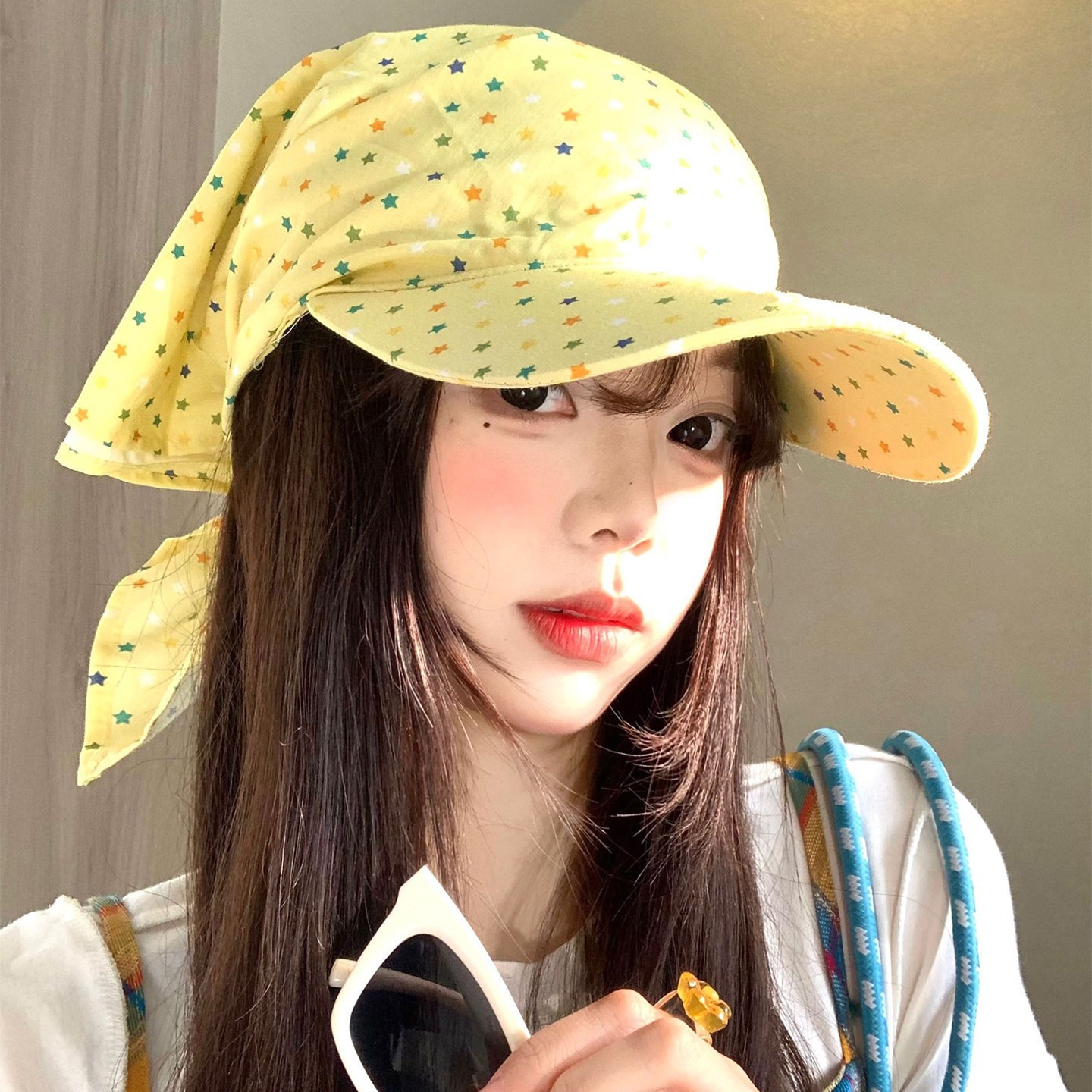 별무늬 두건 캡 [노란색]