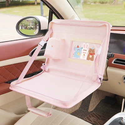 Car table board Multifunctional Small Table for Car - happy-friend-pink-elephant-bear-upgraded-and-thickened