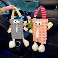 Коробка для салфеток Little Monster, креативные принадлежности для украшения спинки автомобильного сиденья, милый мешочек для салфеток, автомобильная подвесная коробка для салфеток
