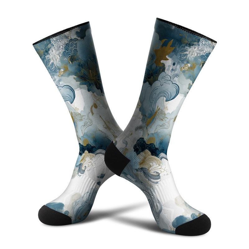 360 Seamless Digital Printing 3D Digital Printing Trendy Socks Chinese Ink Style Stockings 360 Seamless Digital Printing 3D Digital Printing Trendy Socks Chinese Ink Style Stockings