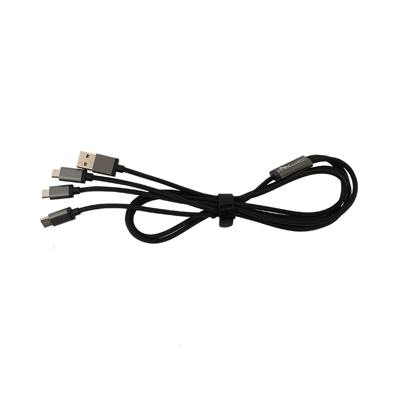 Woven mobile phone, charging cable, three-in-one, 1.2m, 5A