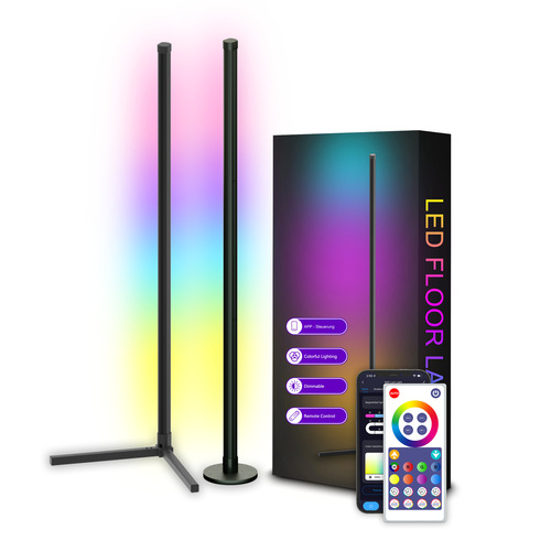 Cross-border e-commerce rgb corner lamp three-section splicing bluetooth floor lamp minimalist table lamp bedroom internet celebrity atmosphere light