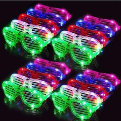 LED light-up glasses, colorful flashing glasses, night running singing party props glow-in-the-dark glasses