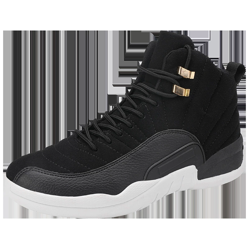 Зимние мужские белые кроссовки-high top со сверхпрочной текстурой, шнуровка, клейкая подошва, текущие кроссовки-кагроза
