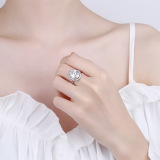 TikTok, кольцо с цирконом, безразмерное ювелирное украшение