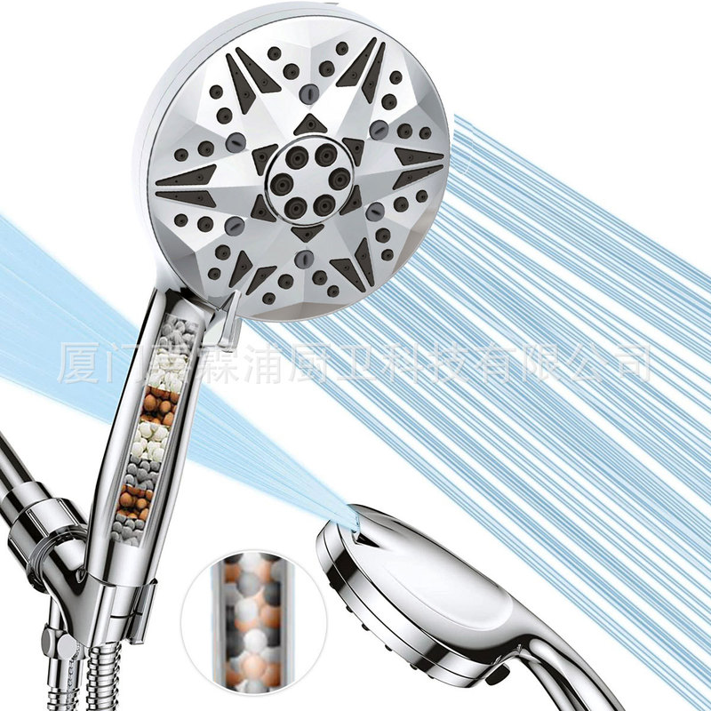 Cross-Border Amazon European and American Showerhead Set with 9-Function Back Spray Nozzle, Handheld Shower Set, Showerhead Factory Cross-Border Amazon European and American Showerhead Set with 9-Function Back Spray Nozzle, Handheld Shower Set, Showerhead Factory