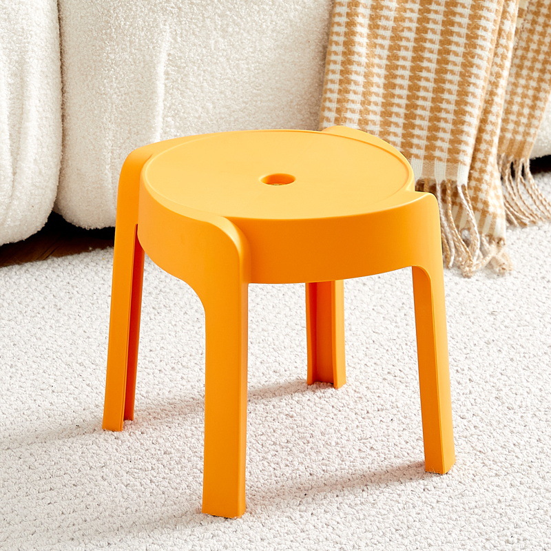 Taburetes de plástico gruesos mesas de comedor caseras cocinadas de cocina simple banco alto nórdico sala de estar respaldo molino de viento cuadrado nuevo