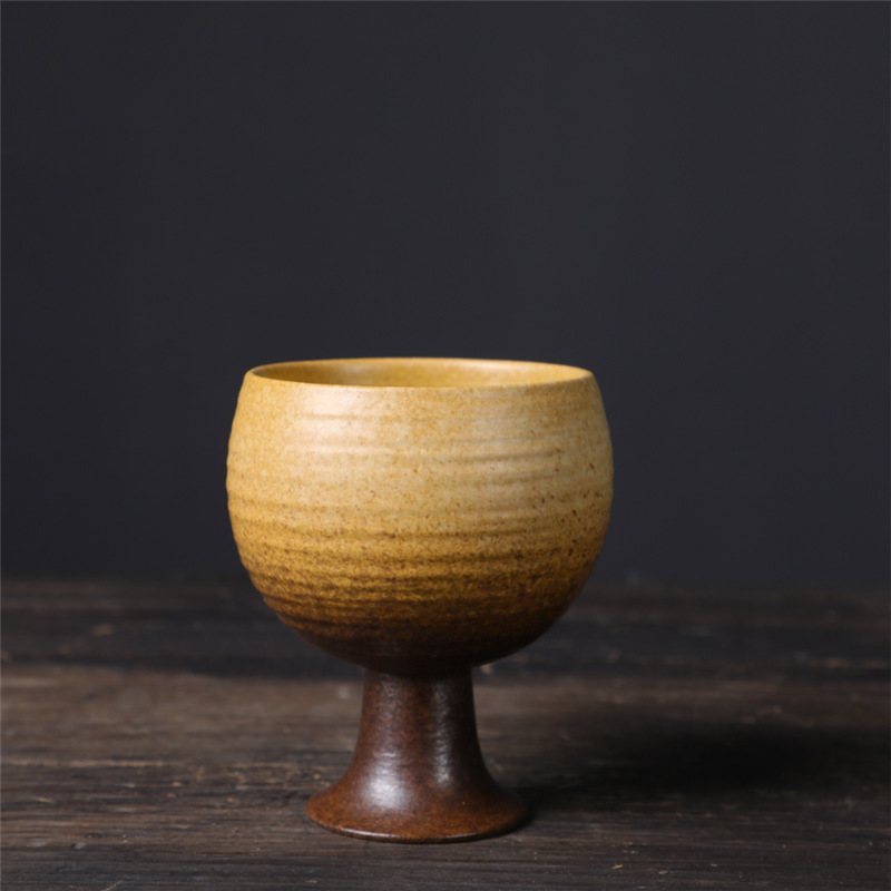 Retro yellow wineglass, 170 ml