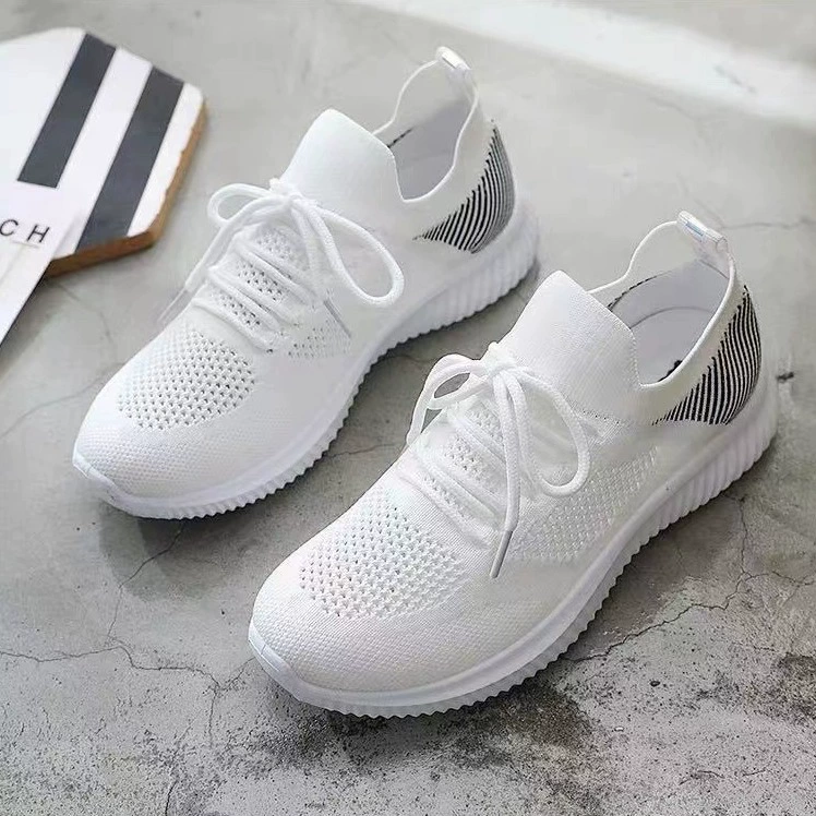 Новые весенне-летние женские модные Универсальные кроссовки Flying Woven, сетчатые дышащие повседневные женские кроссовки для студентов