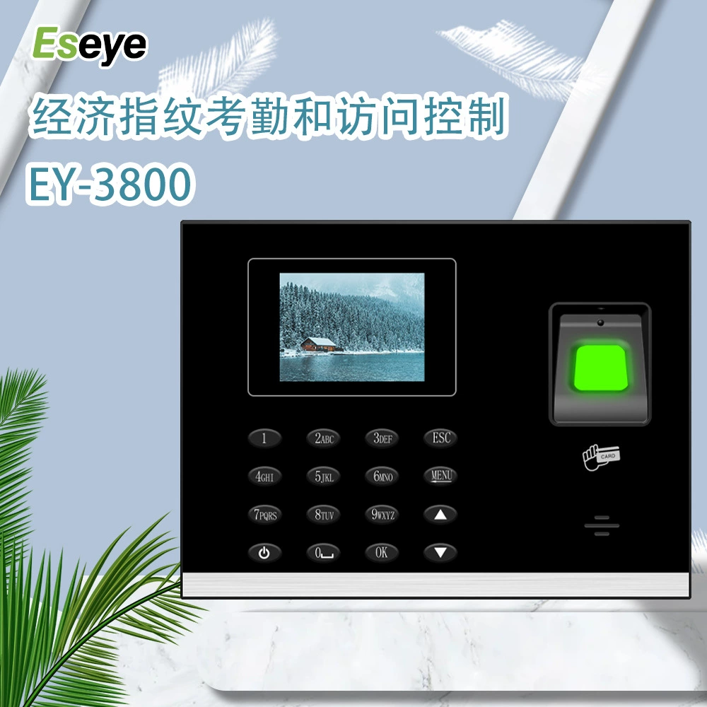 Eseye-3800 прибор для распознавания по отпечатку пальца, дверь со стеклом, счетчик посещаемости, умный доступ, все-в-одном