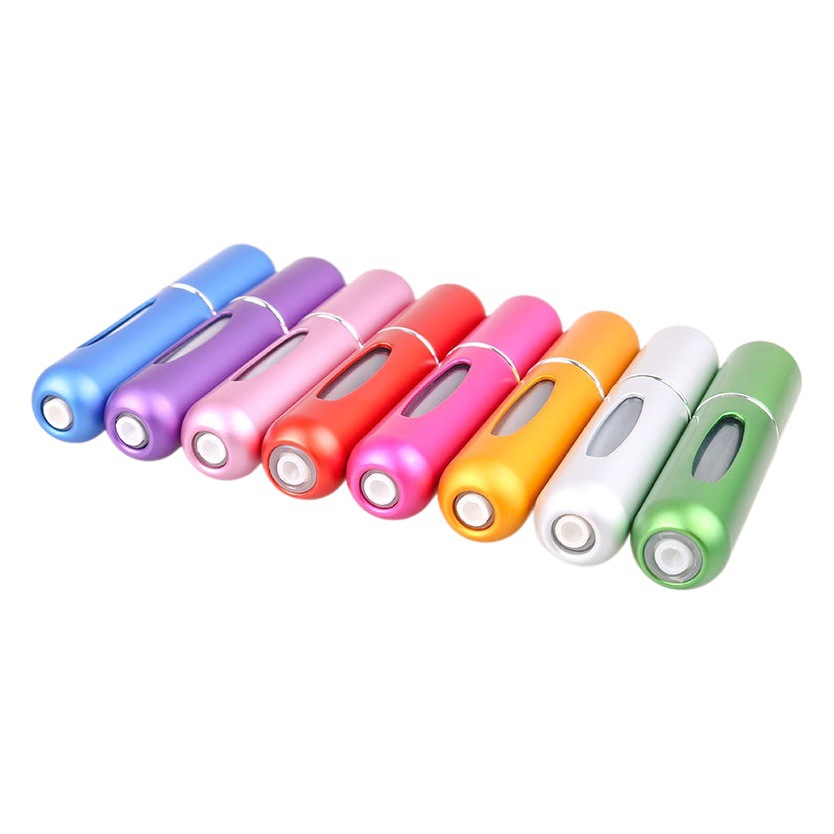 Mini perfume sub-botella presionando cabeza portátil de viaje sub-embalaje pequeña botella de muestra botella de spray líquido botella de perfume de aluminio