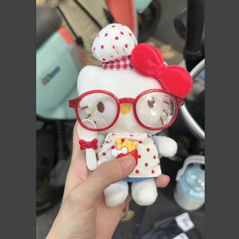新款海盐夏天hellokitty包包挂件钥匙扣毛绒凯蒂猫小公仔玩偶礼物|undefined