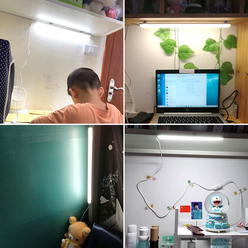 Artefacto de dormitorio de estudiantes LED, banda larga USB, lámpara de escritorio de aprendizaje de protección ocular, succión magnética, escritorio de dormitorio universitario, lámpara de cabecera fresca