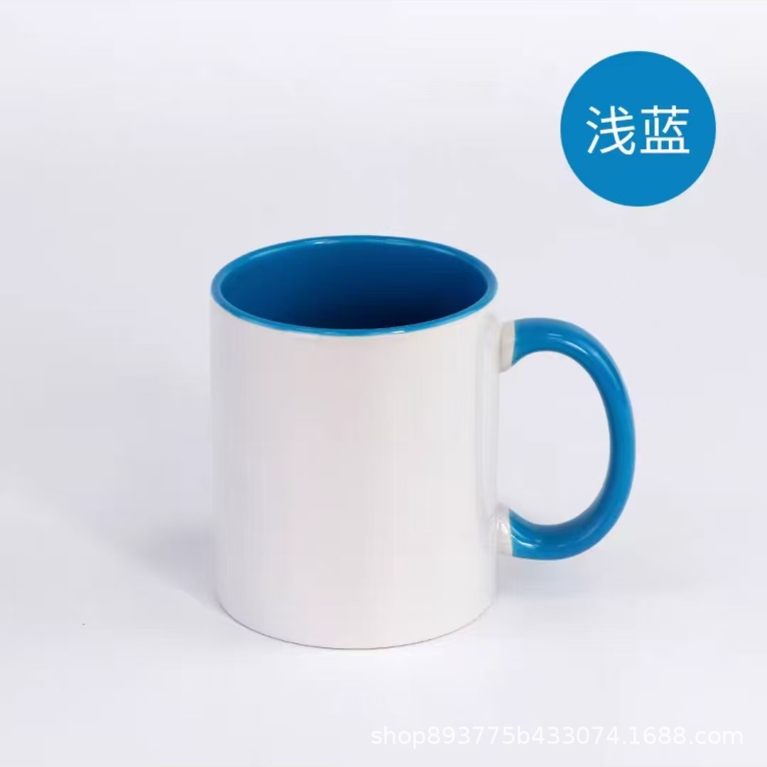 Fábrica directa de transferencia térmica de tazas de recubrimiento de sublimación térmica de cerámica al por mayor brillante esmerilado caballo mágico de cambio de color