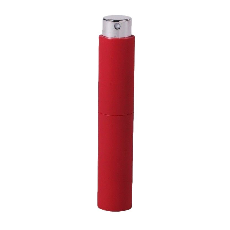 10ml caja de plástico color sólido botella de perfume giratoria tubo de vidrio portátil botella de spray oral maquillaje hidratante presión botella dividida