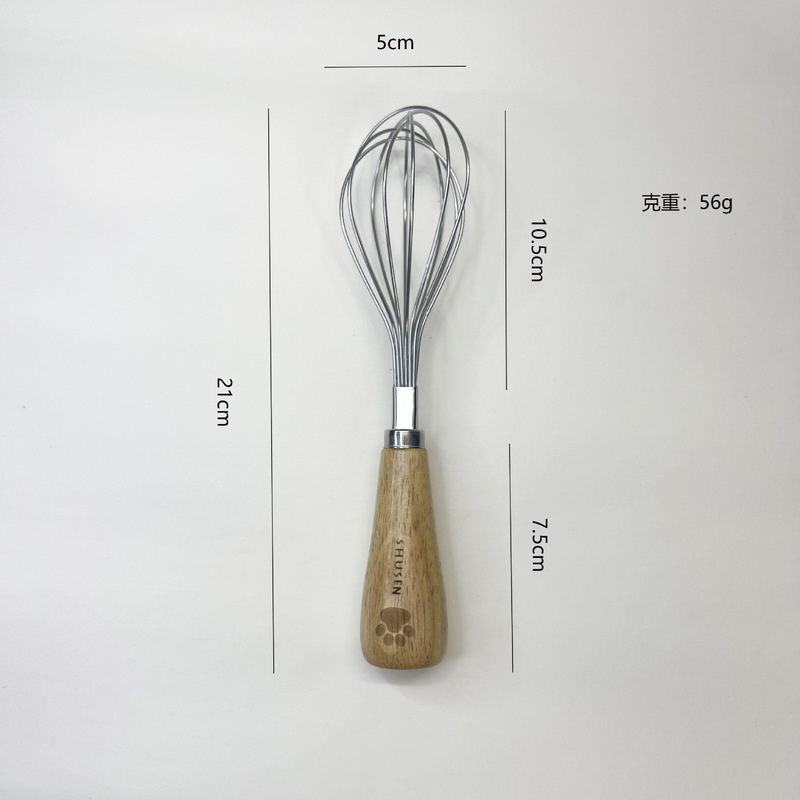 打蛋器 蛋清分离器 压泥器 不锈钢厨房迷你小厨具 橡胶木柄8件套|undefined