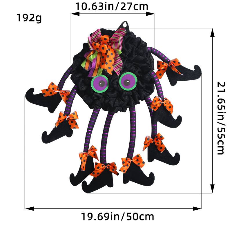 Home & Garden New Multi legged Spider Door Hanging Creative Wreath Garland Party Decorations Wholesale_voghion.com