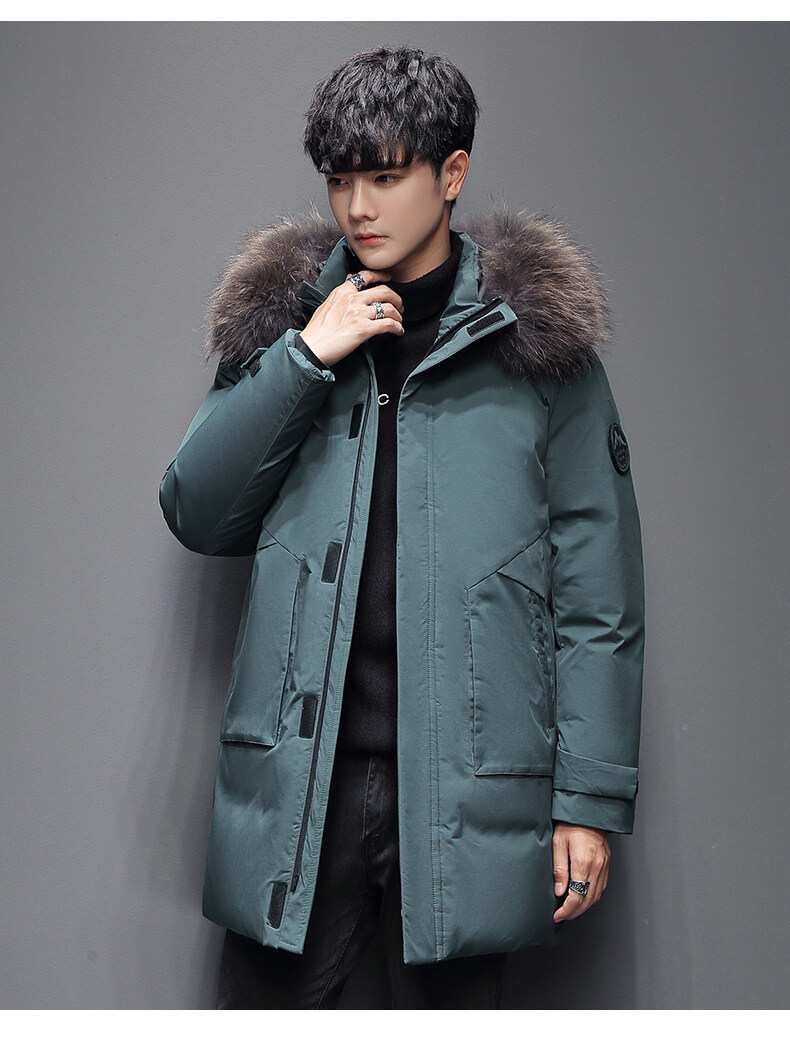 Men's Hooded Down Jacket Winter Warm Business Thickened Coat_voghion.com