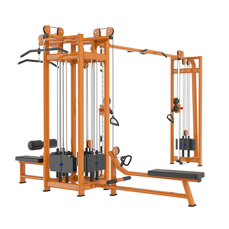 Estación de cuatro personas, estación de cinco personas, estación de ocho personas, entrenador integral multifuncional, gimnasio, equipo de ejercicios comerciales a gran escala, conjunto completo