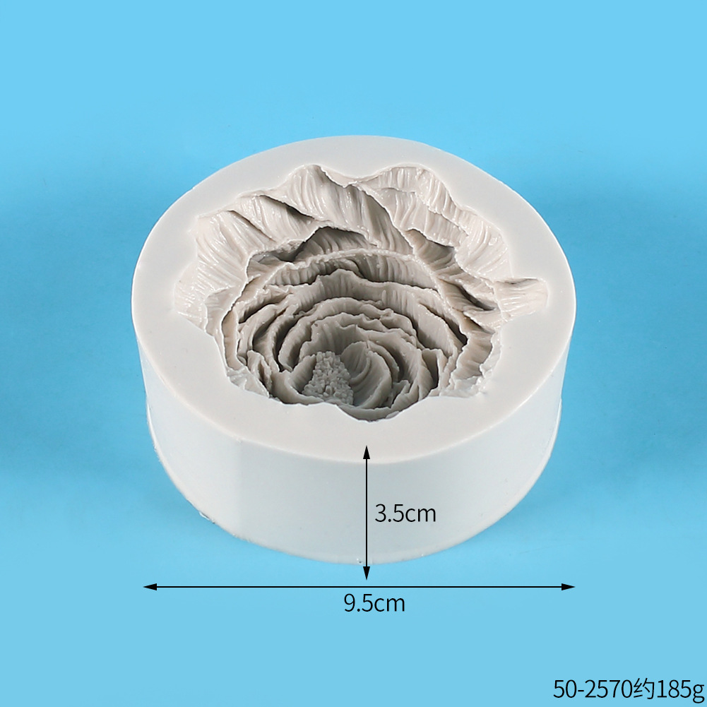 Molde de silicona para velas perfumadas con forma de rosa tridimensional, helado, mousse, pastel, tulipán, girasol y peonía.