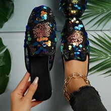 M 74113 Colorful Glitter Mule Sandals ��ɫ��Ƭ��Ь