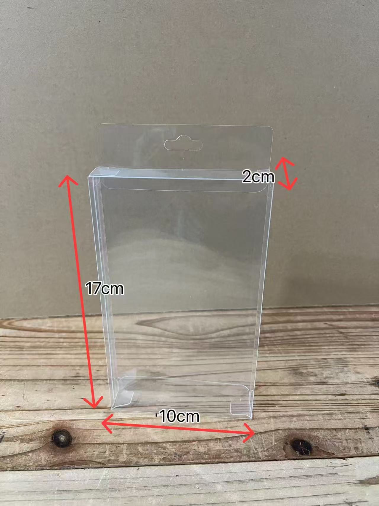 Nueva caja de embalaje transparente con gancho de pvc, exquisito frigorífico, hardware, aparejos de pesca, papelería, caja de exhibición de protección de alta transparencia