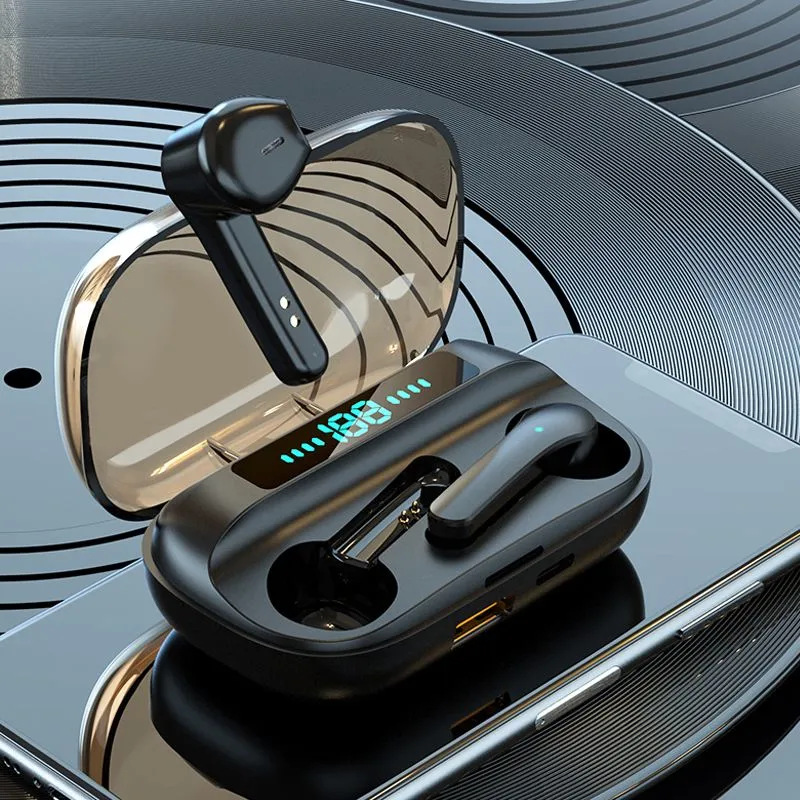 Auriculares Bluetooth inalámbricos reales dual en la oreja universal de alta calidad de sonido deportes reducción de ruido auriculares Bluetooth transfronterizos al por mayor []