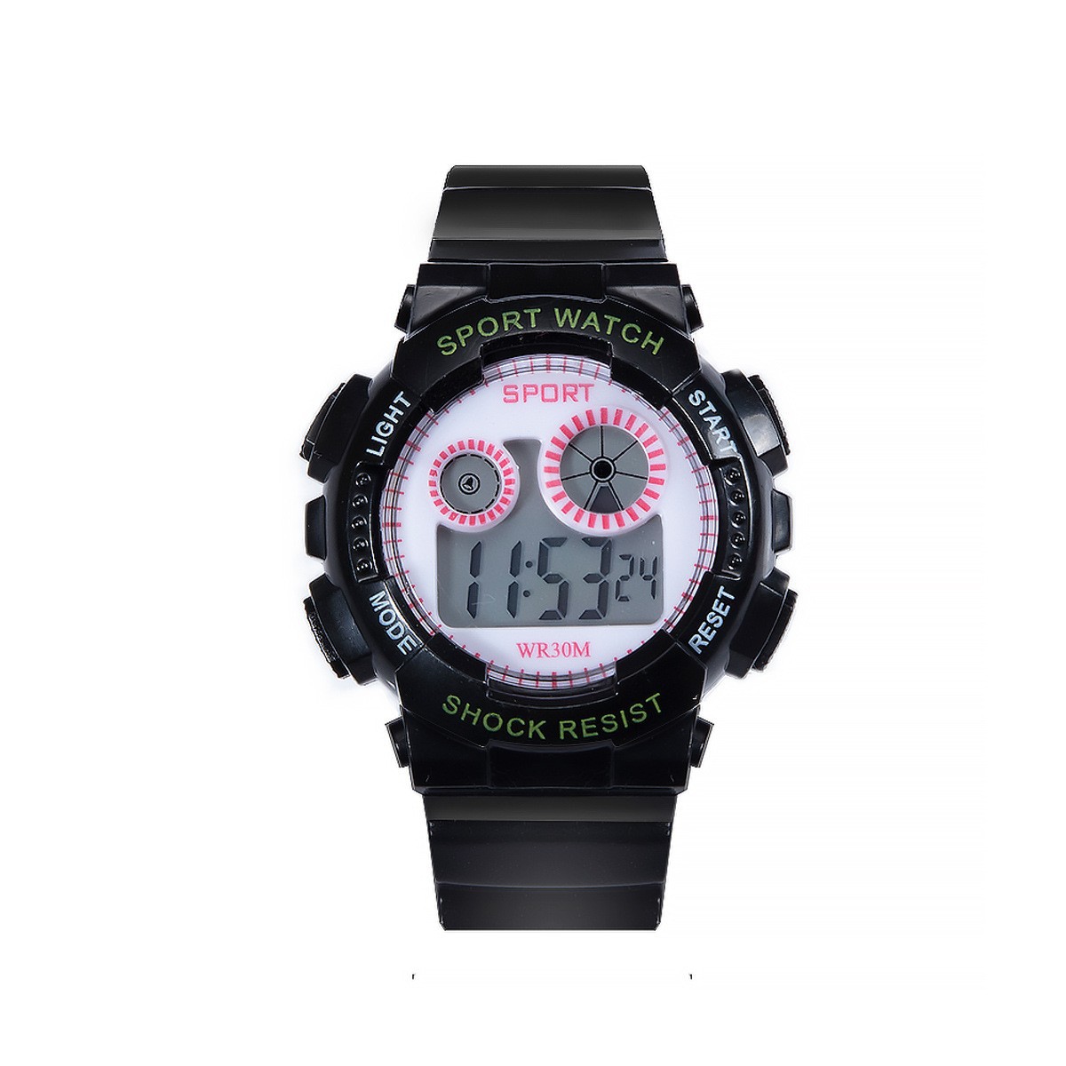 Reloj electrónico de cronógrafo deportivo multifuncional para estudiantes de secundaria primaria y secundaria, reloj despertador de luz nocturna para adolescentes, reloj electrónico circular en stock