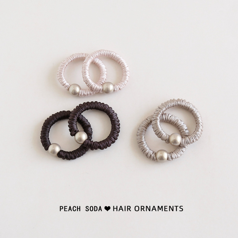 Gentle and High-End Pearl Small Intestine Hair Band, Simple and Versatile Hair Tie, Rubber Band, Female Ball Hair Rope Headwear