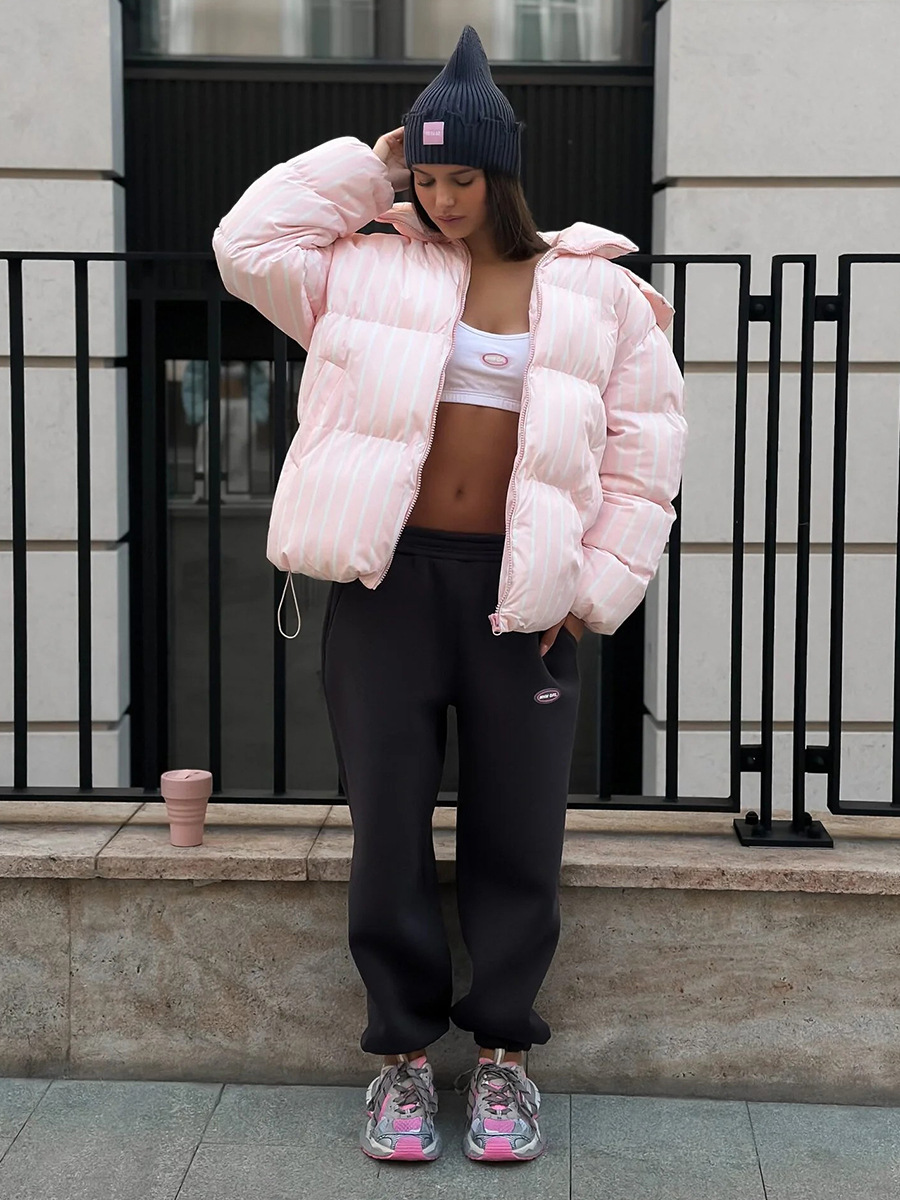 2026 invierno nuevo estilo de moda cálida de algodón cálido personalidad suelta ropa de algodón