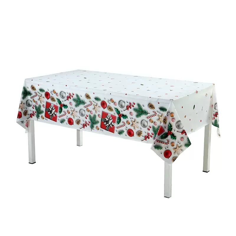 亚马逊跨境新款圣诞节桌布节日节庆派对桌布美式家居圣诞装饰桌布