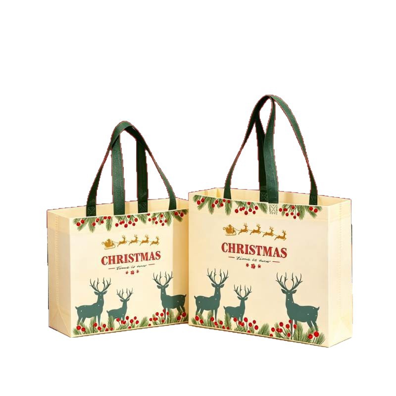 Navidad transfronteriza no tejida tridimensional en blanco bolsas personalizadas bolsas de publicidad personalizadas image 6
