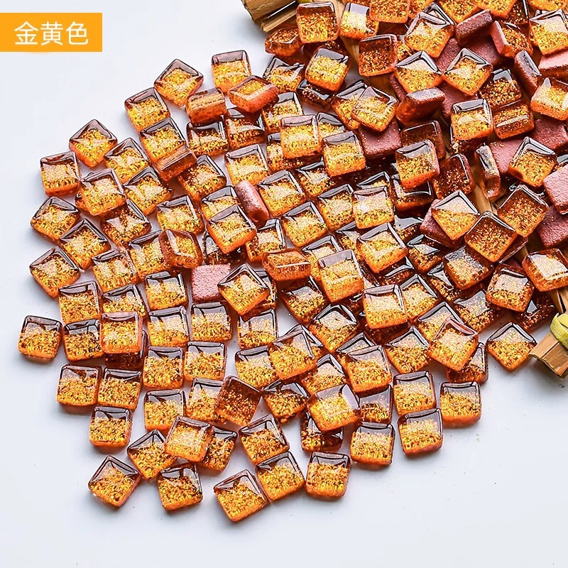 200克diy多元闪粉马赛克集合水晶自由石玻璃儿童手工材料颗粒|undefined