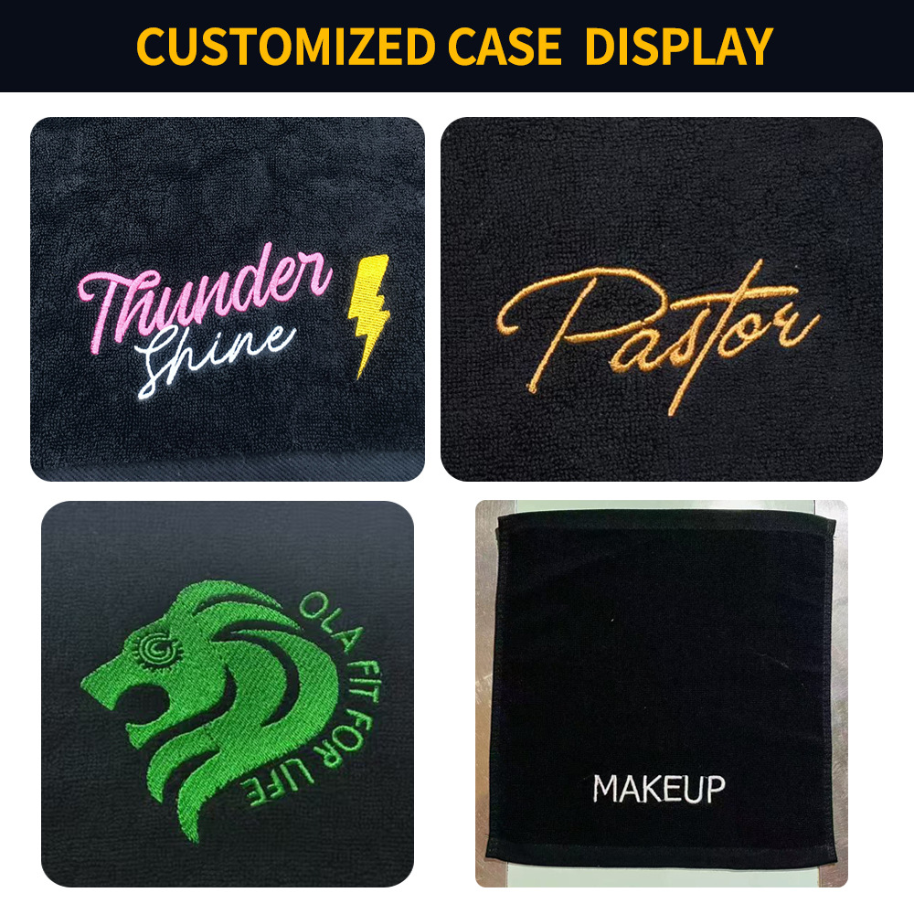 Toalla negra de microfibra transfronteriza 35*75 toalla de belleza absorbente de secado rápido toalla deportiva gris personalizada