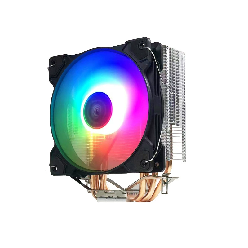六月风 Four-copper tube computer 12th generation cpu radiator 1155 desktop luminous am4 heat pipe air cooling silent fan