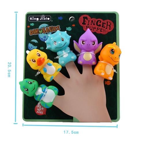 Cross-border soft plastic dinosaur hand puppet toy Halloween doll finger doll preschool education doll baby comfort toy