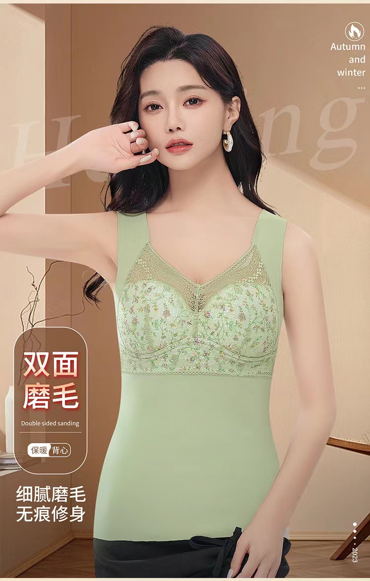 De la ropa interior térmica de terciopelo para las mujeres de lana forrada chaleco engrosado bottoming camiseta para las mujeres camisa de fondo sin fisuras para el otoño y el invierno