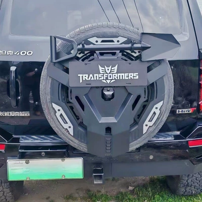 Tank BAIC 212 Wrangler BJ40 Bronco multifunctional spare tire license plate holder M817 spare tire expansion military shovel