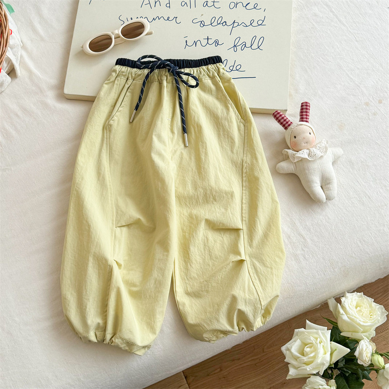 Ningli 女の子山本パンツ夏の新しい子供のルーズパンツ夏服韓国スタイルの女の子の薄いレギンスパンツ西洋スタイル|undefined