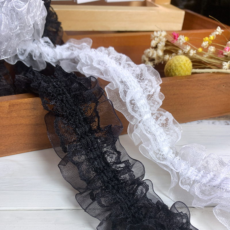 High-grade stretch 4cm lace accessories decorative ribbon ribbon ribbon clothes hem long diy material fabric