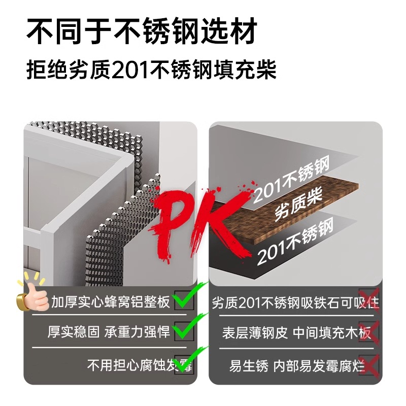 Arco pequeño tipo hogar lavabo espeso panal espacio de aluminio lavabo gabinete combinado gabinete de baño lavabo integral lavabo