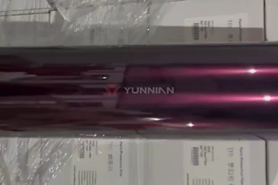 Auto Color Change Film: factory color car wrap, glossy color - tpu-glazed-black-sugar-cube-15215m