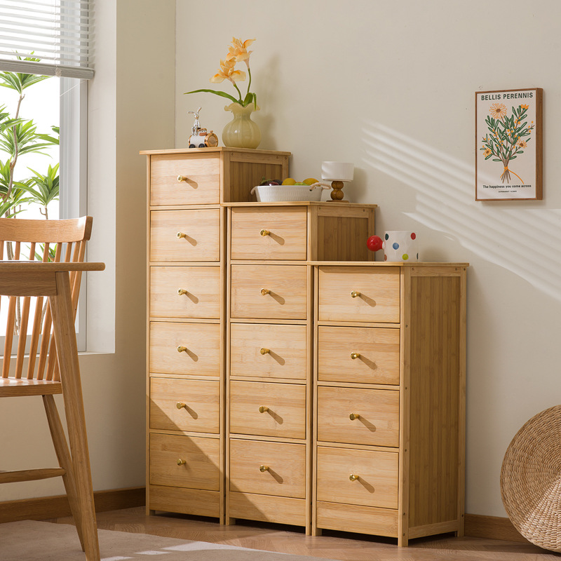 实木斗柜卧室床尾柜法式复古组合柜原木风抽屉柜收纳柜落地置物柜