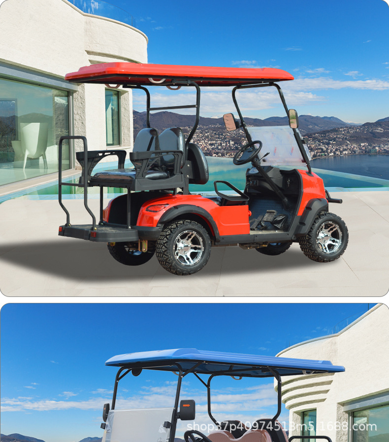 Electric Golf Cart Golf Course Scenic Resort Hotel Shuttle Bus 2-4-6 Seats Sightseeing Tour Bus Viewing Room