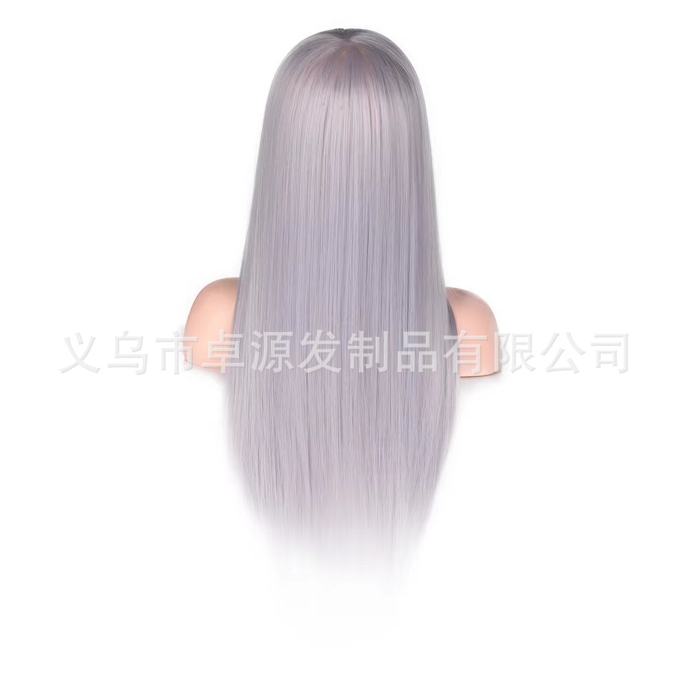 Peruca de alta temperatura seda ejercicio modelo de cabello modelo de cabello especial de cabello blanco trenzado estilo corto oro cara