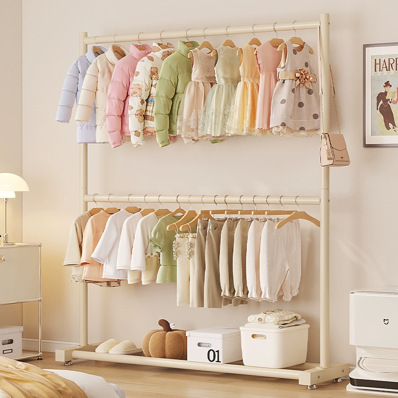 Детская сушилка для одежды напольная, домашняя сушилка для спальни, двухстоечная сушилка для балкона, простая вешалка для одежды