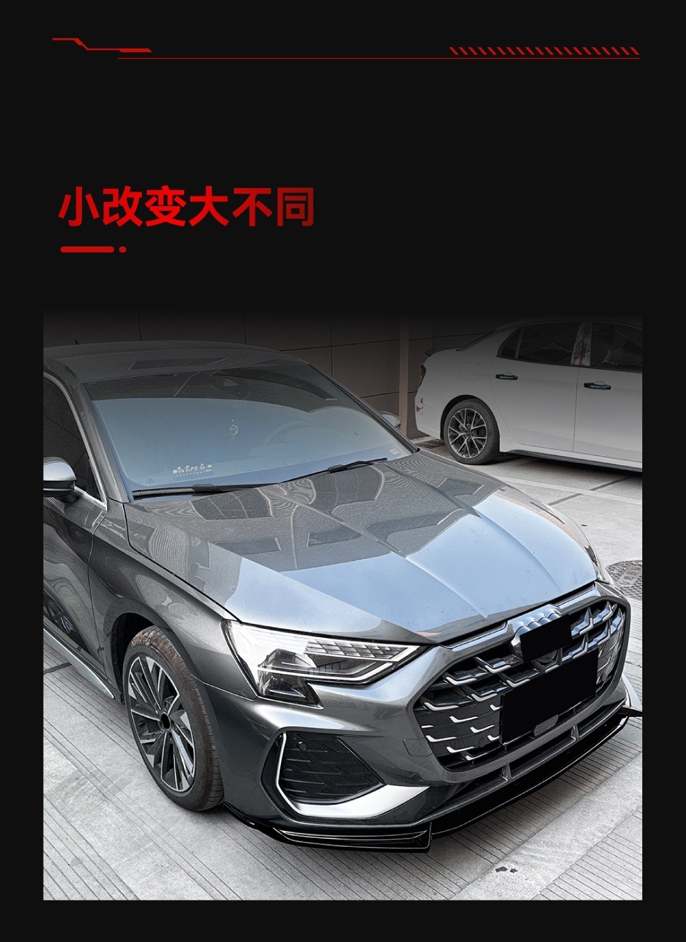 Applicable to 2025+ Audi A3 8Y Late-Model Sline Dedicated Front Lip, Front Spoiler, Corner Wrap, Front Bumper, Cross-Border Modification Parts