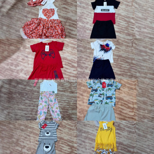 Patpat Foreign Trade Brand Children's Clothing Miscellaneous Tops and Pants Mixed Inventory Tail Goods Clothing Manufacturers Wholesale Supply